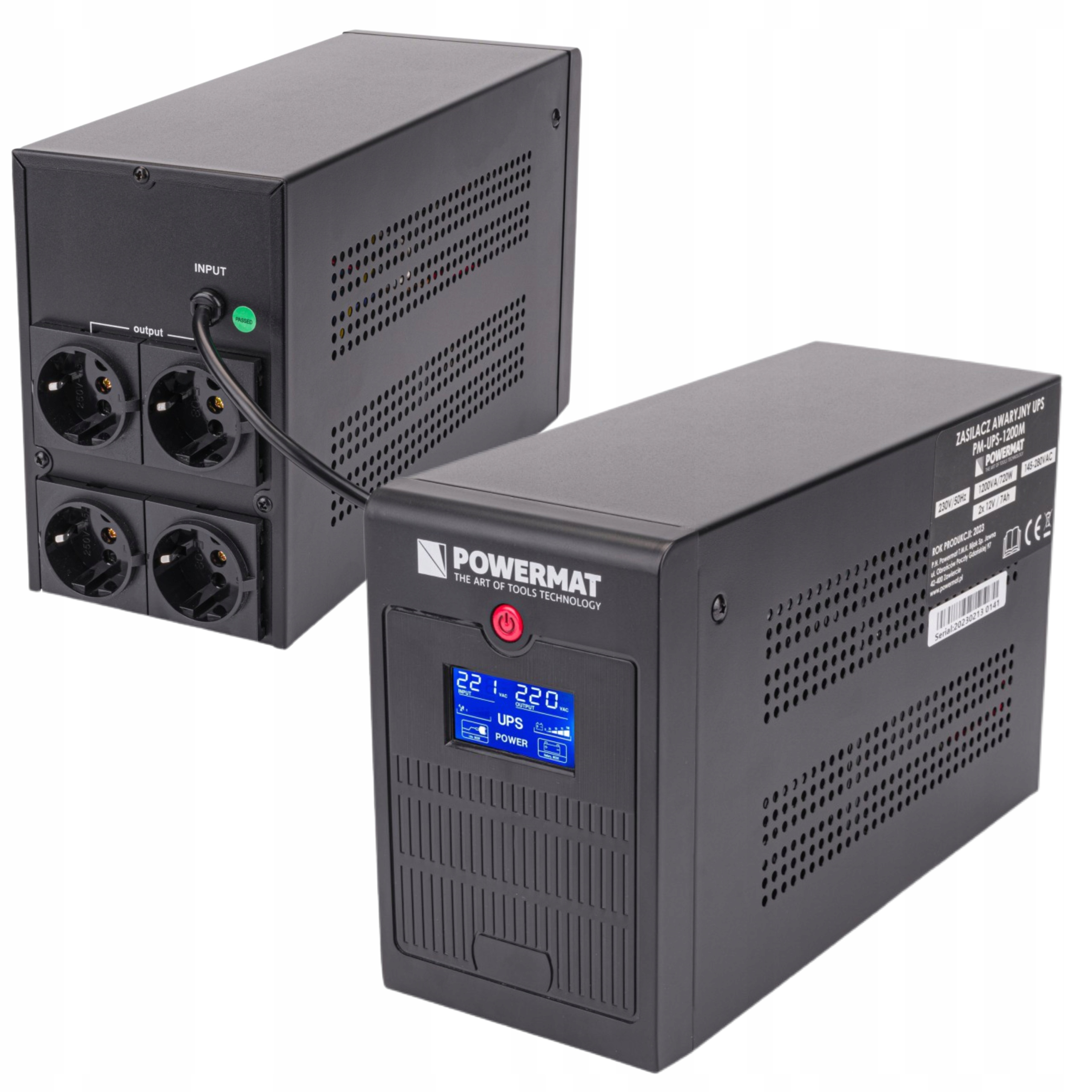 UPS Powermat PM1209 1200 VA 720 W